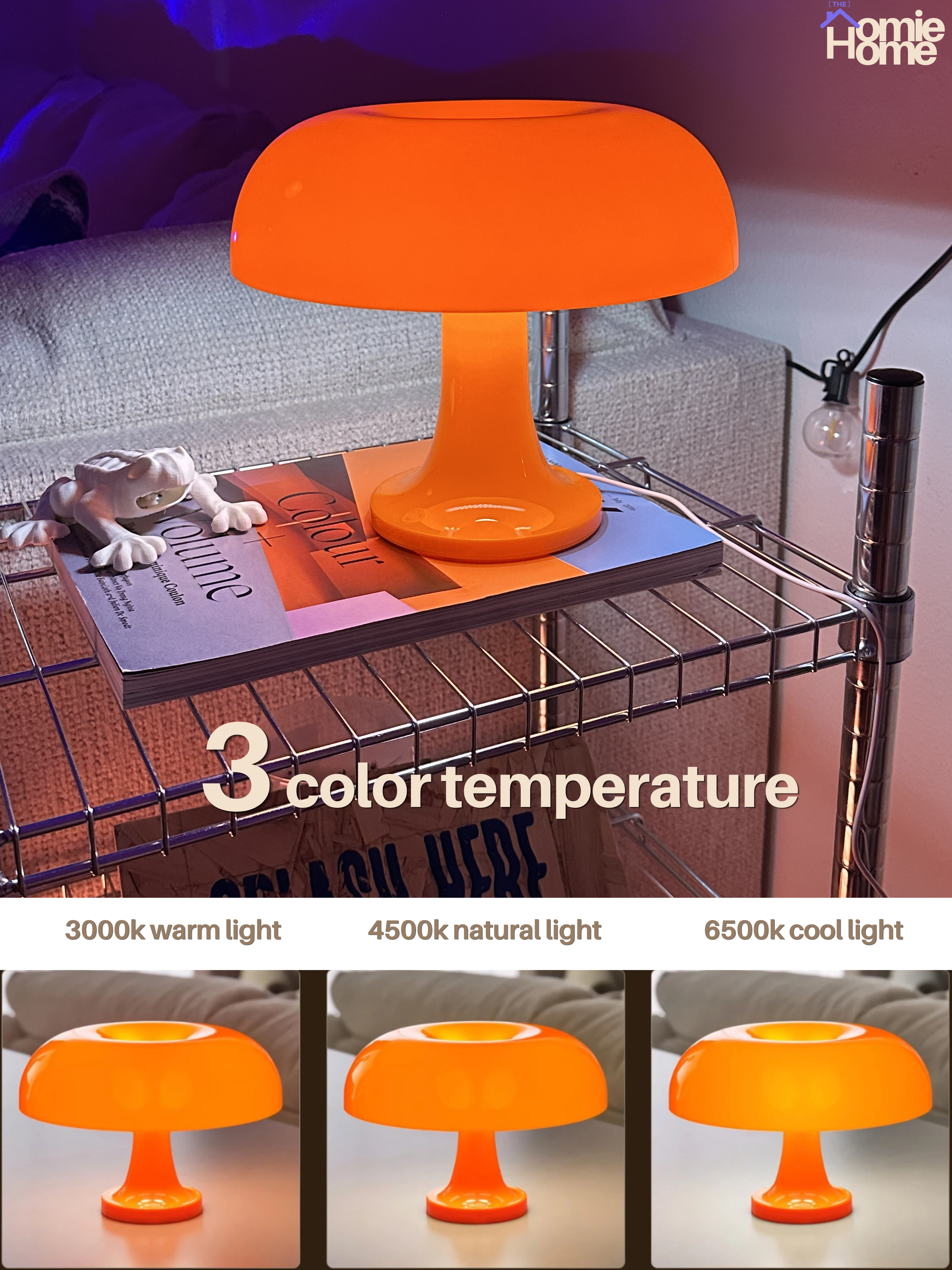 Orange Mushroom Lamp