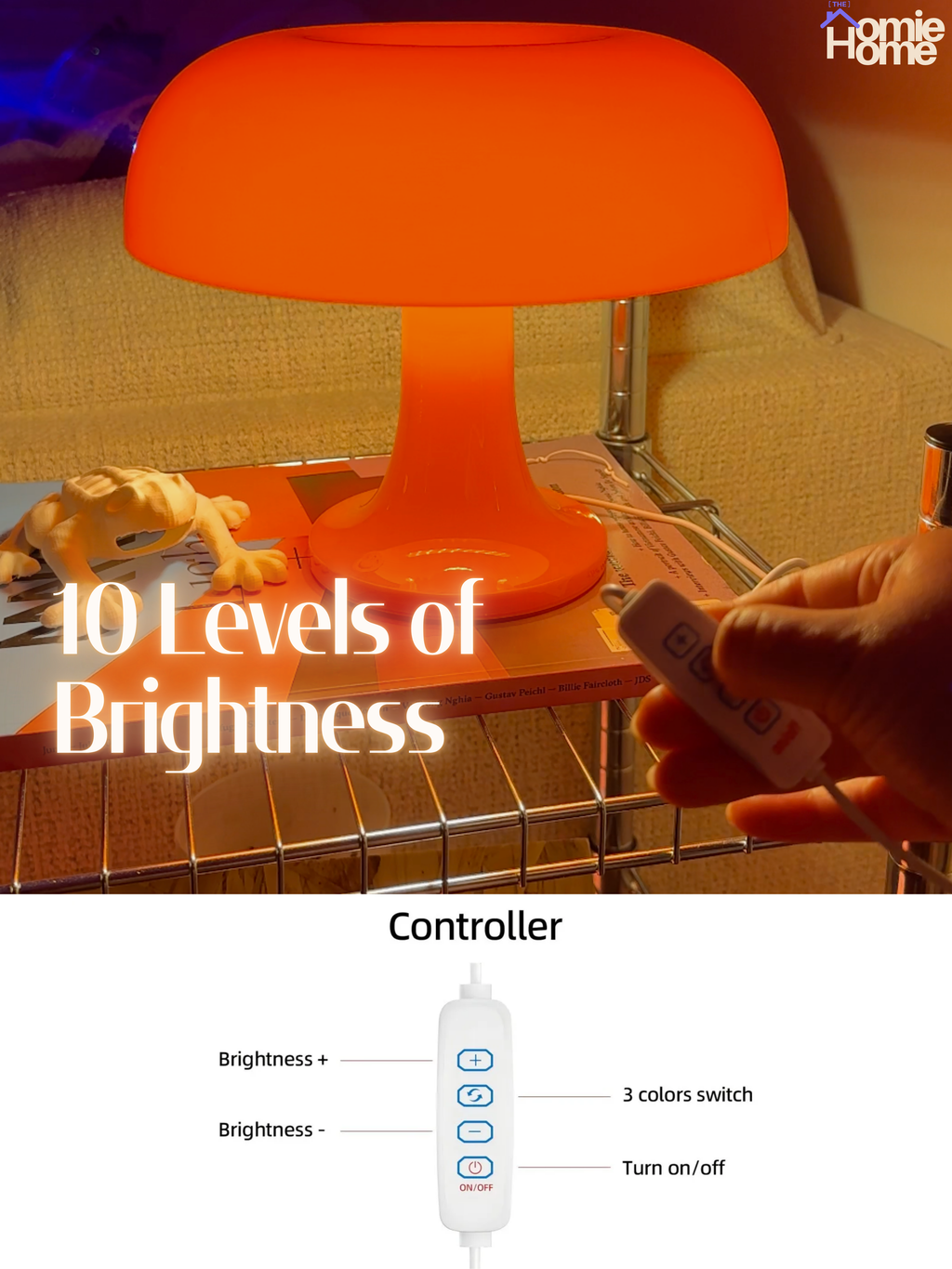 Orange Mushroom Lamp