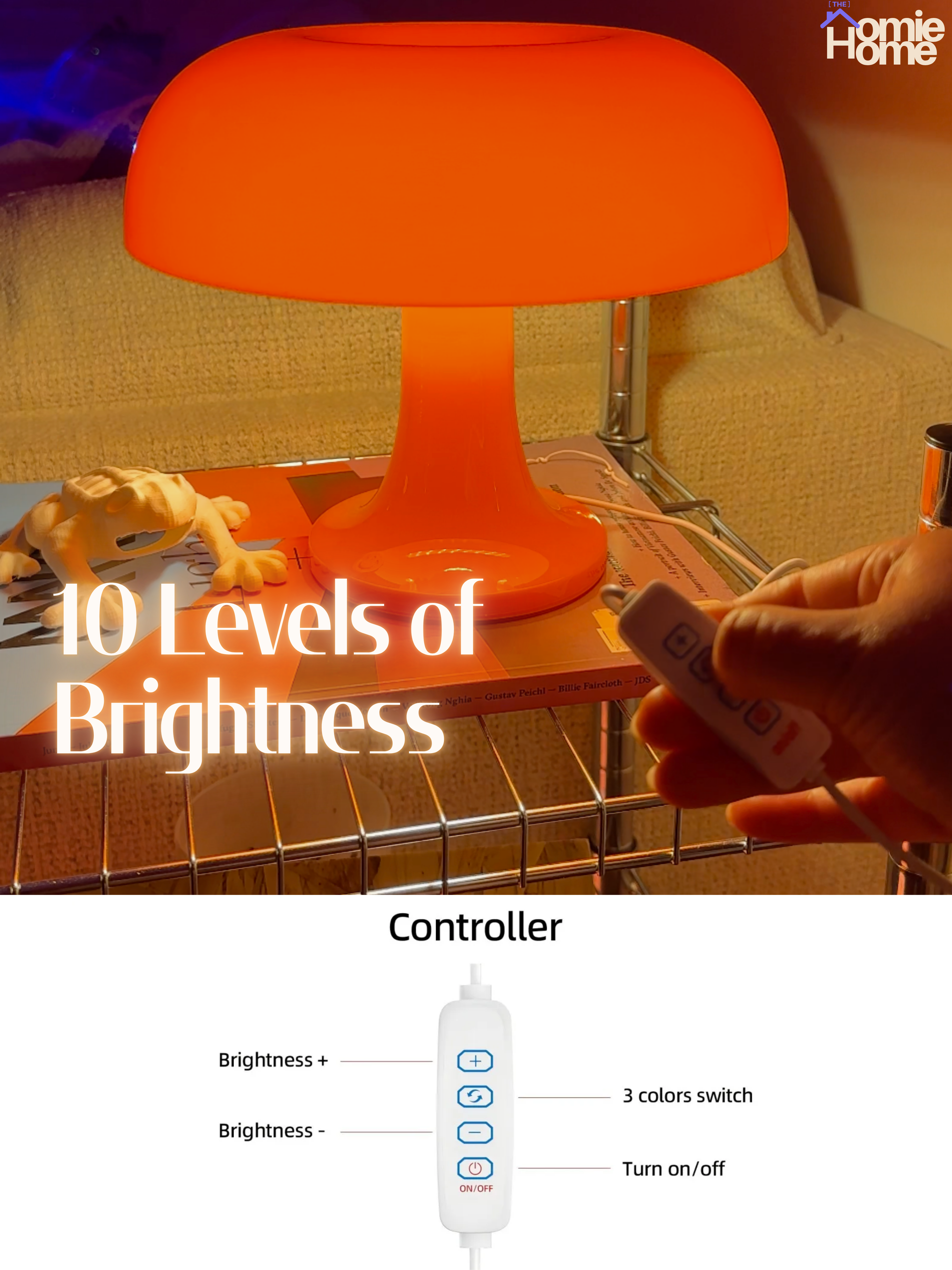 Orange Mushroom Lamp